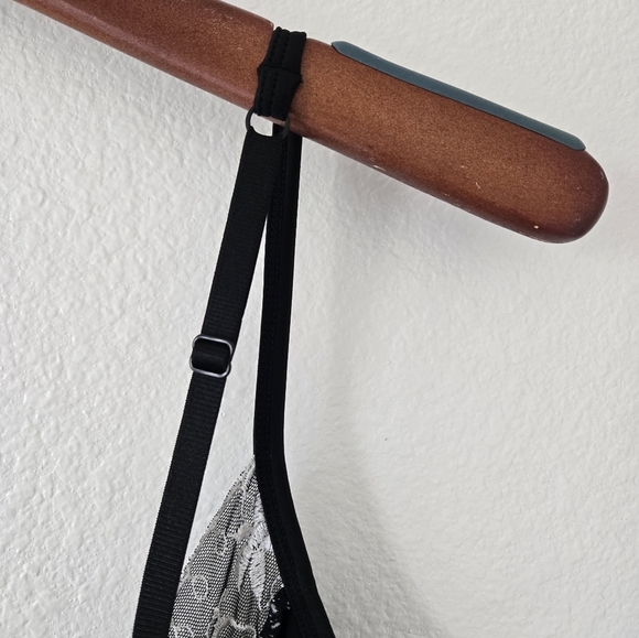 AP Lingerie Short Slip Nightgown Sleepwear Black & White Lace size Medium - Picture 12 of 16